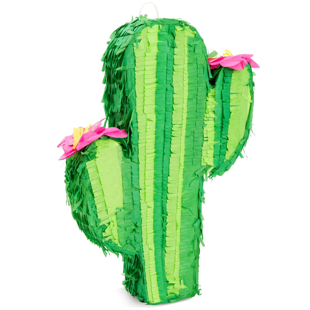 Juvale cactus pinata top-opening design for quick filling at parties.