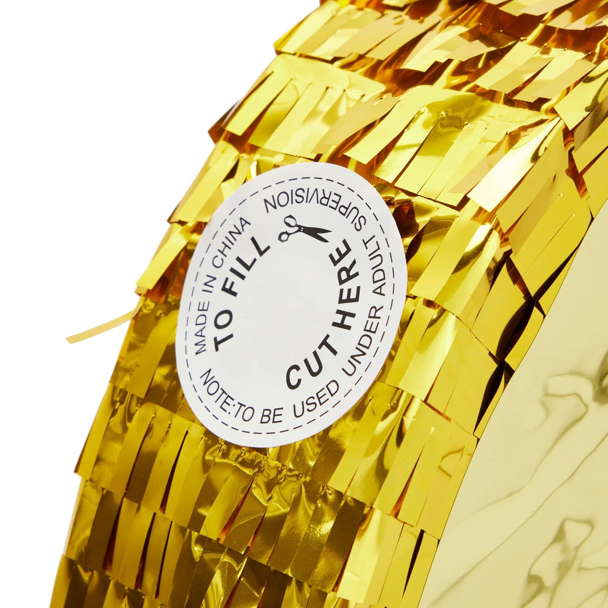 Juvale Gold Foil Number 6 Pinata close-up showing shimmering exterior and premium finish.