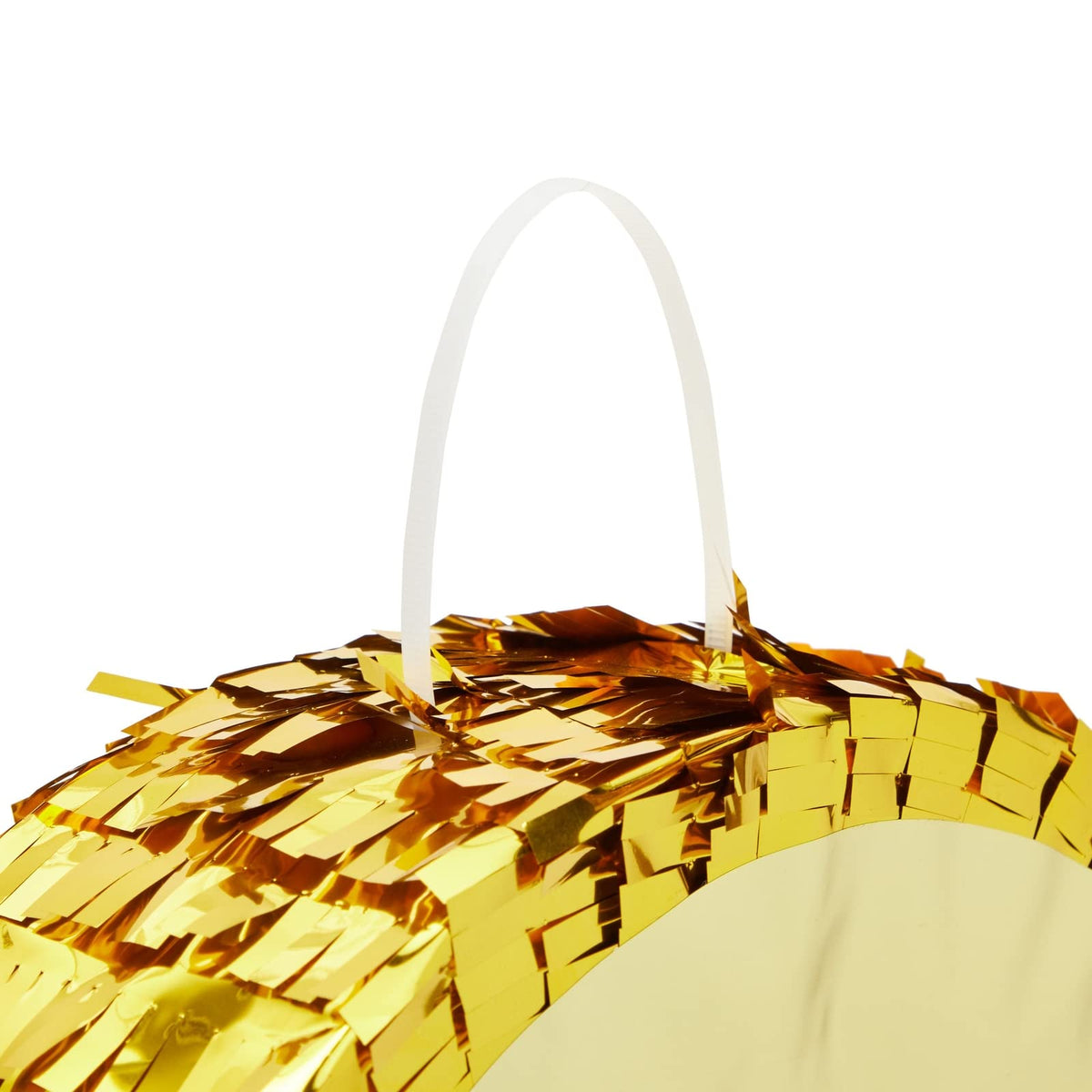 Juvale Gold Foil Number 6 Pinata interior corrugated paper for durable, reusable feel.