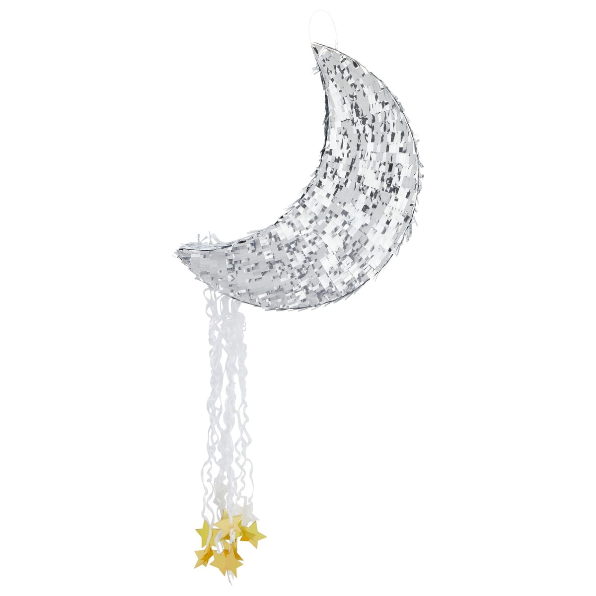 Juvale moon pinata crescent with silver foil for a shimmering centerpiece