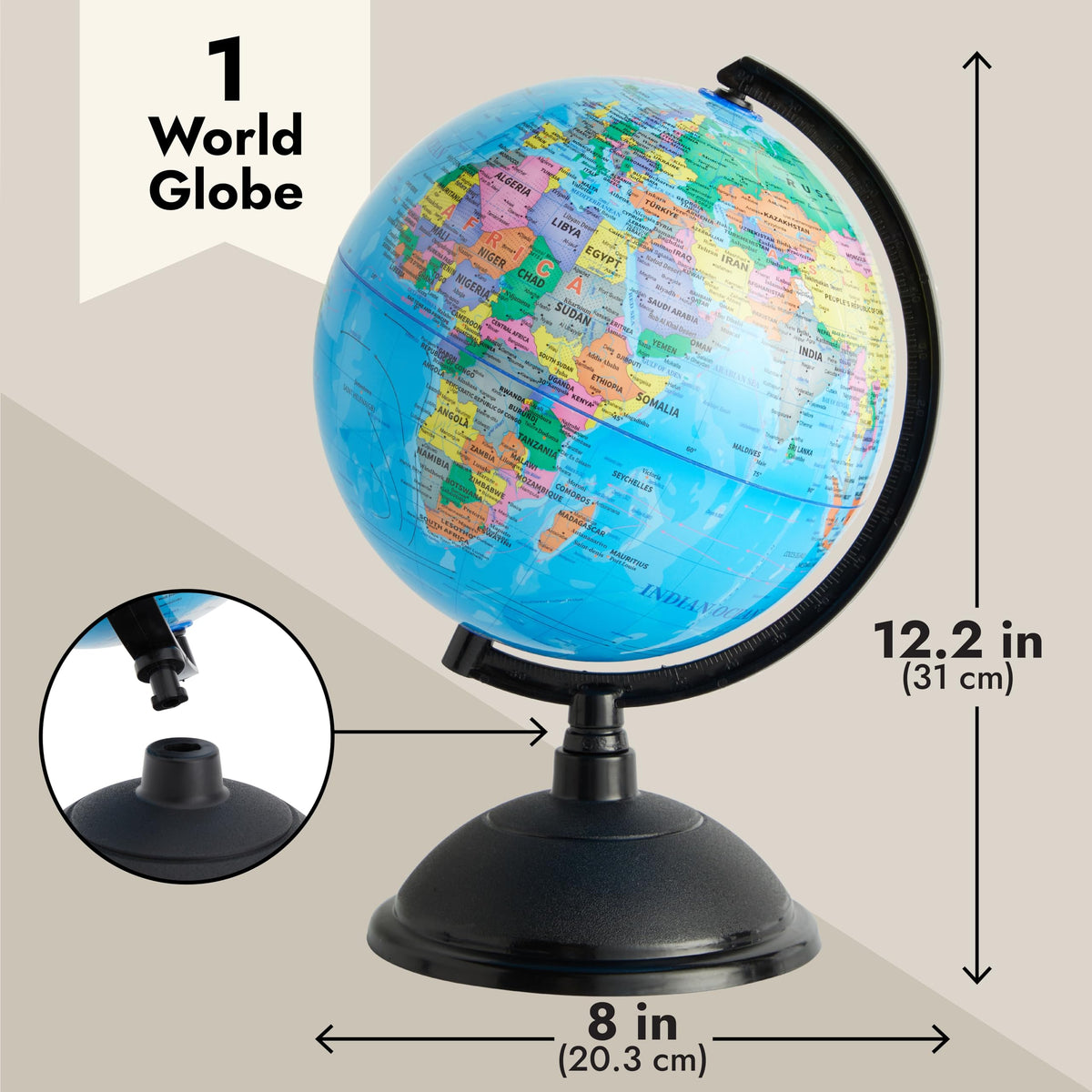 Juvale portable desk globe for kids at home or school