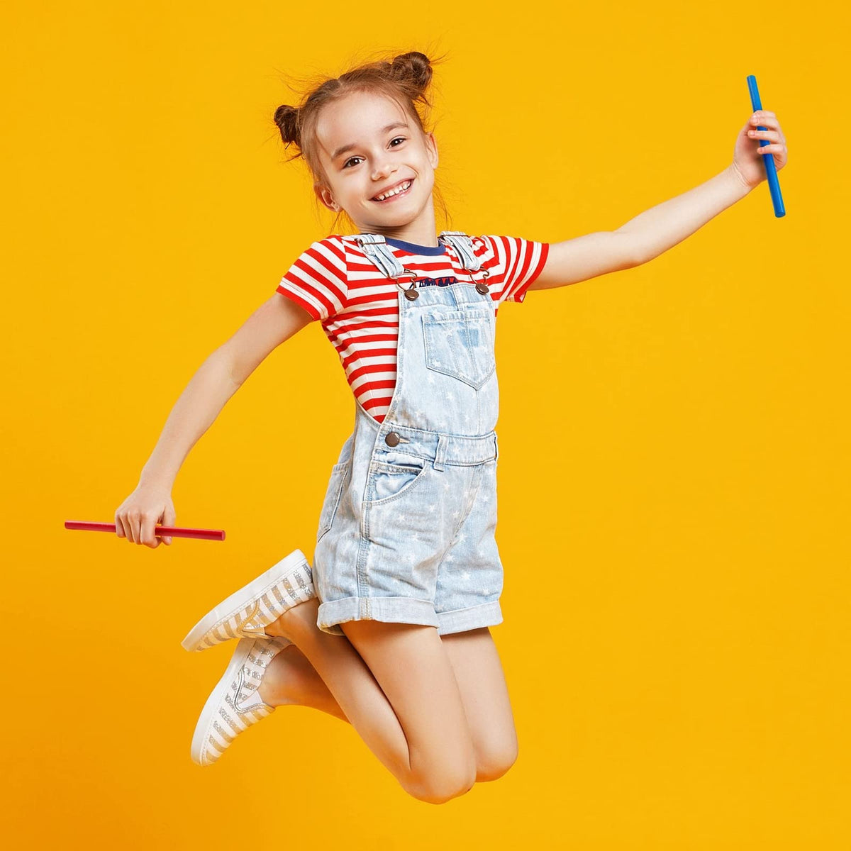Juvale rhythm sticks for kids, multicolor, ideal for group music activities.