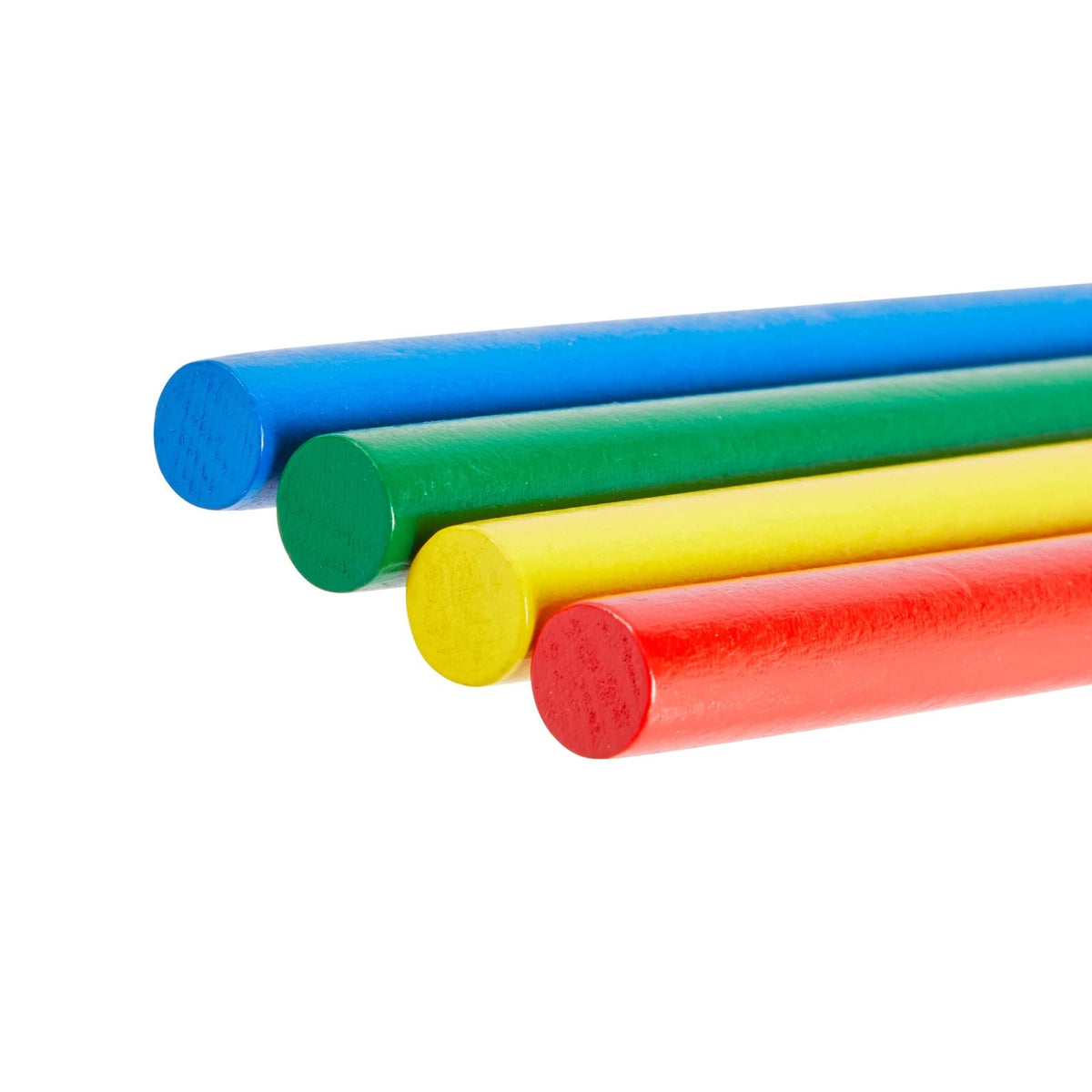 Juvale rhythm sticks for kids, multicolor, six sticks per color for organized groups.