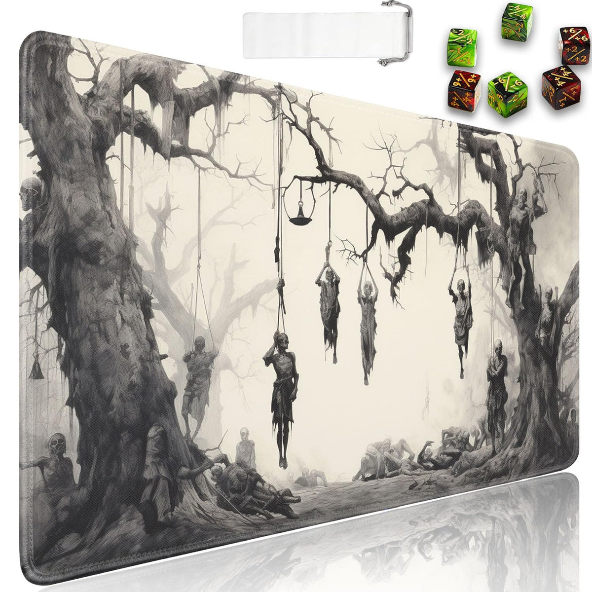 JVGFYNKL MTG playmat with Tree of Death design for immersive gameplay and surface protection.