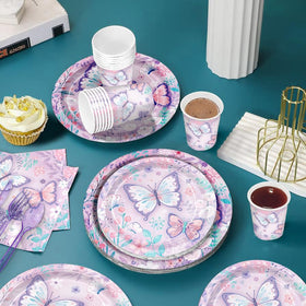 JVORFDG butterfly utensils set complements plates and supports simple self-serve eating.