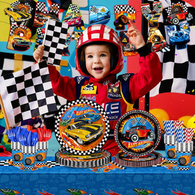 JVORFDG race car cups and straws simplify serving and cleanup