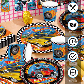JVORFDG race car napkins absorb spills and color the table