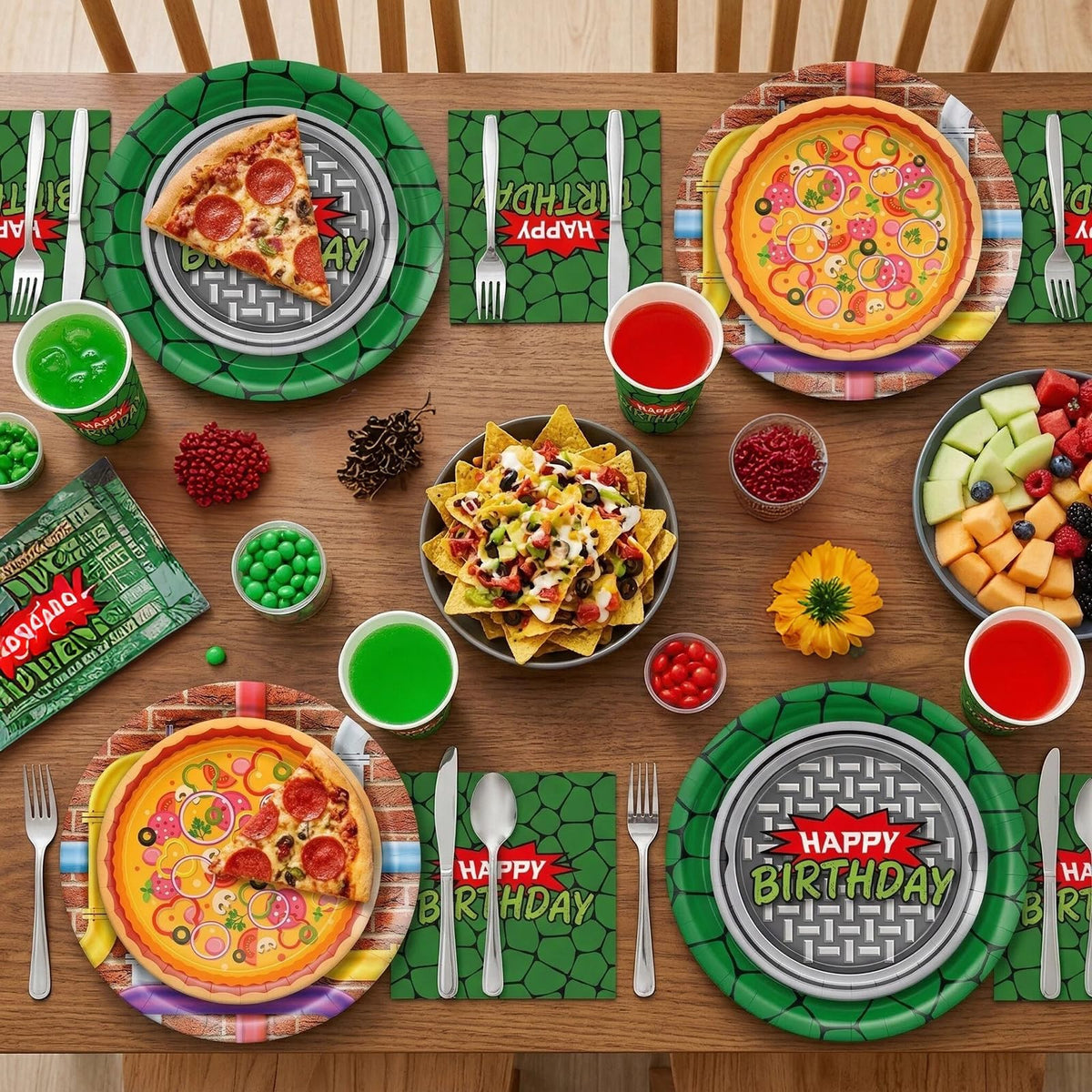 JVORFDG turtle design variety featuring four styles for themed tables