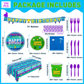 JVORFDG video game plates 7-inch for dessert servings and festive table setup.