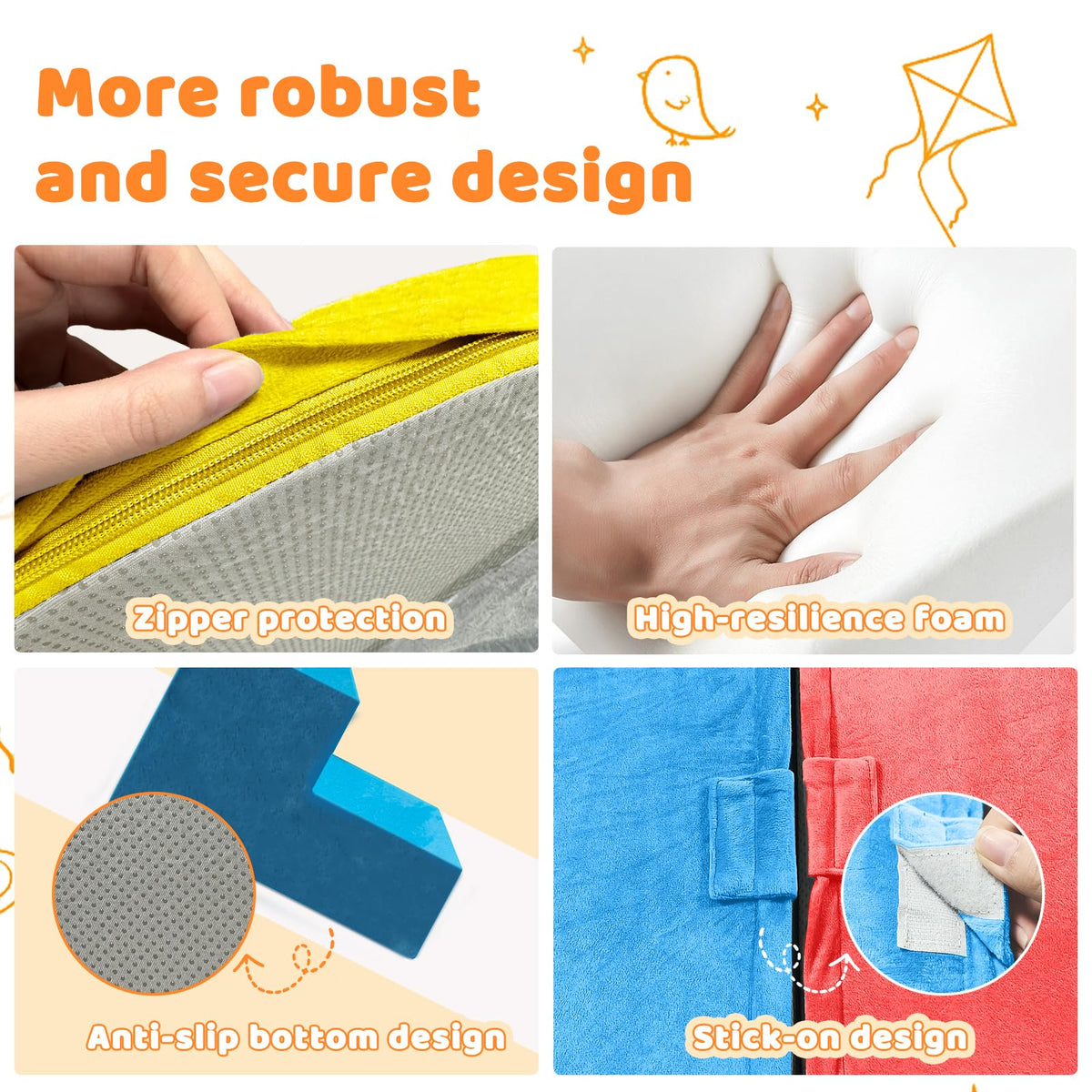 JWPEHOE bright shapes promote color recognition during play.