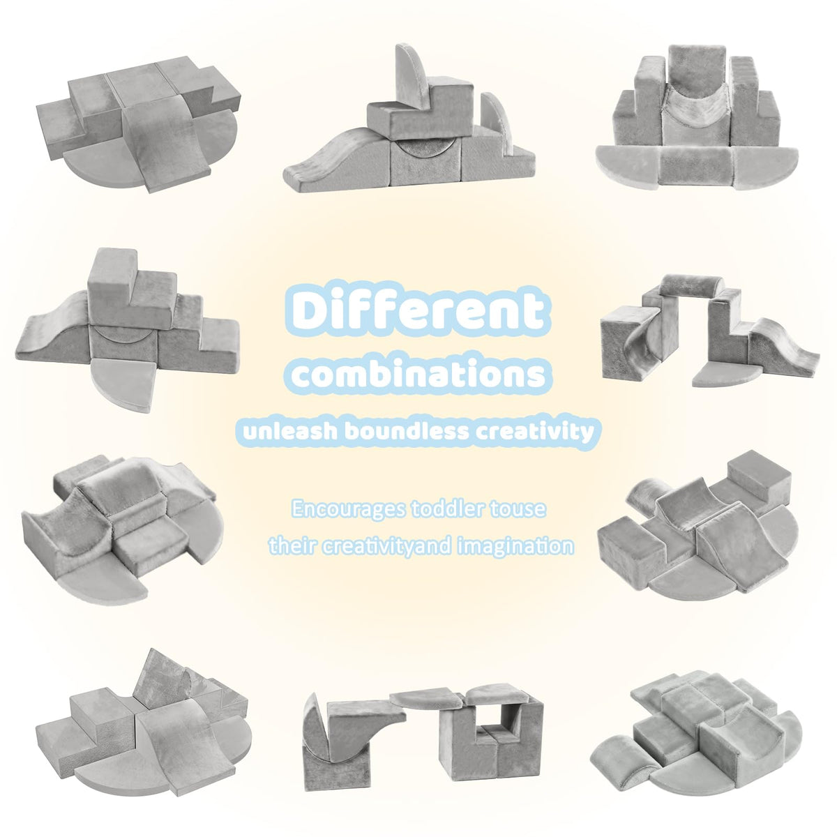 JWPEHOE stackable design makes storage simple when the children finish playing.