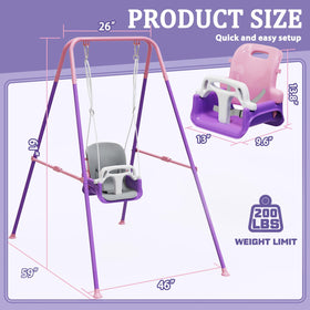 JWPEHOE happy child enjoying backyard play with a 2-in-1 swing