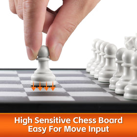 JWSCHESSSUN large LCD display shows coordinates clearly for quick move references.