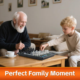 JWSCHESSSUN magnetic stability keeps pieces in place for uninterrupted play, even in tight positions.