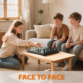 JWSCHESSSUN portable EVA foam storage keeps your set secure on the go.