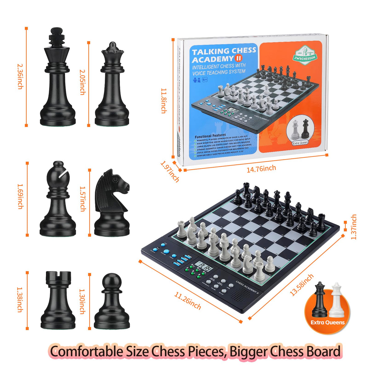 JWSCHESSSUN smart AI voice coach guides moves and improves decision-making during games.