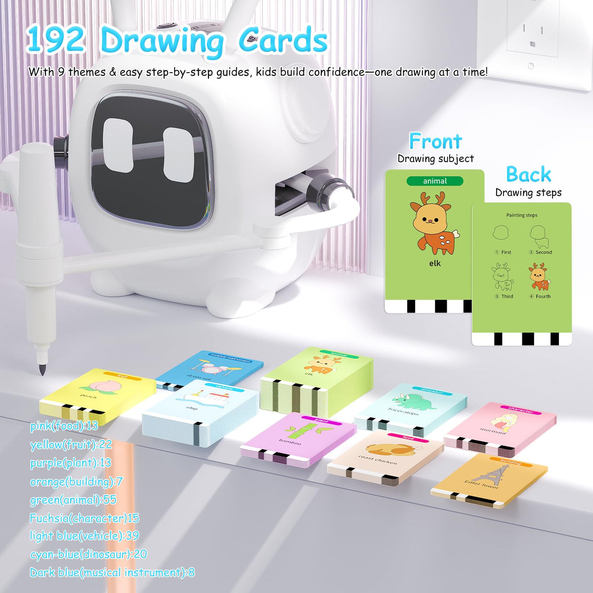 JXJXQU drawing robot uses voice guidance to simplify drawing tasks.