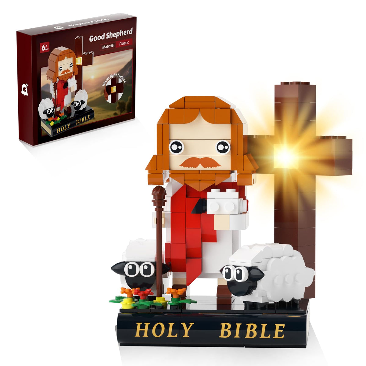 JYPRYMO Jesus Building Blocks create a pastoral scene for imaginative biblical storytelling.