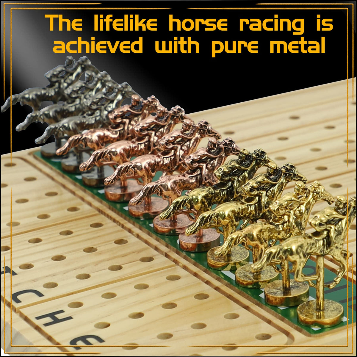 Jyquorp horse race wooden board with waterproof coating for long-lasting use