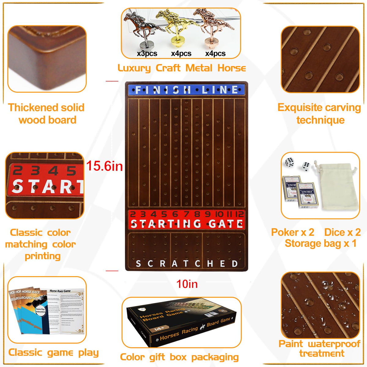 Jyquorp Horse Race card boxes keep decks organized during play.