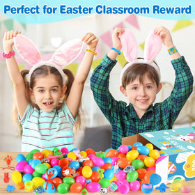 Jyusmile 2.4-inch Easter eggs filled with assorted toys for quick hunts