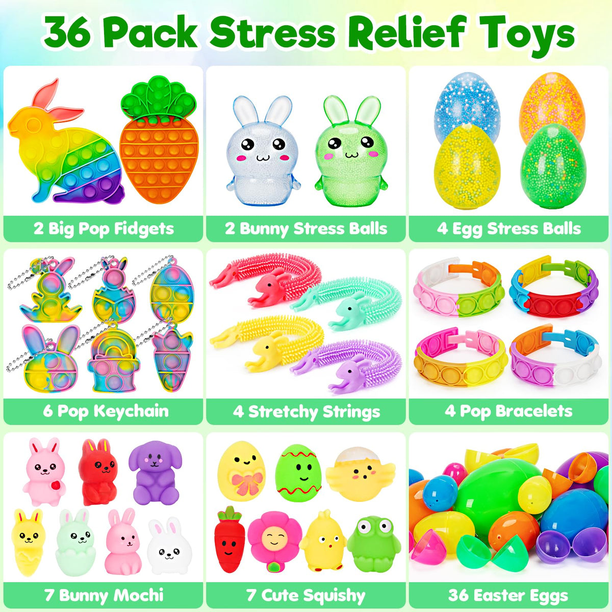 Jyusmile Easter eggs with prefilled toys inside for instant surprises
