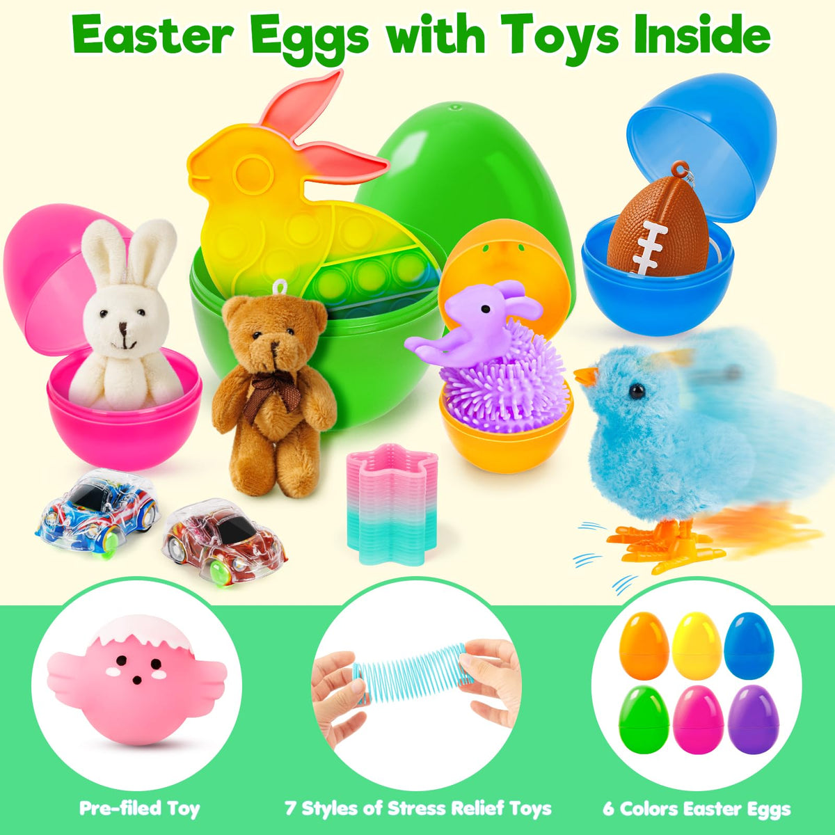 Jyusmile Easter hunt party favors for colorful, kid friendly celebrations.
