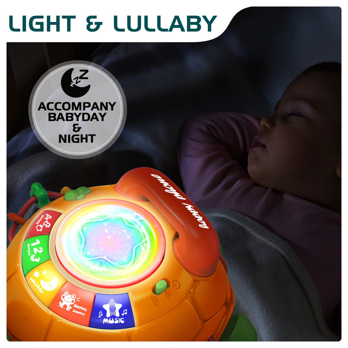Jyusmile turtle with animal sounds and music for sensory exploration