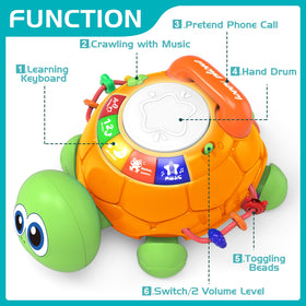 Jyusmile turtle toy buttons support fine motor play and learning through exploration