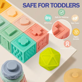 Jyusmile newborn rattle teether provides safe teething relief while entertaining.