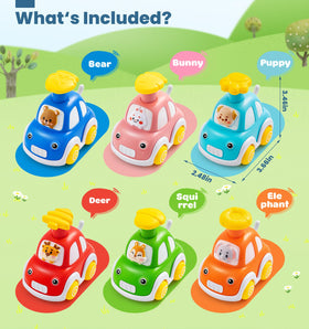 Jyusmile bunny press-and-go car with bright visuals