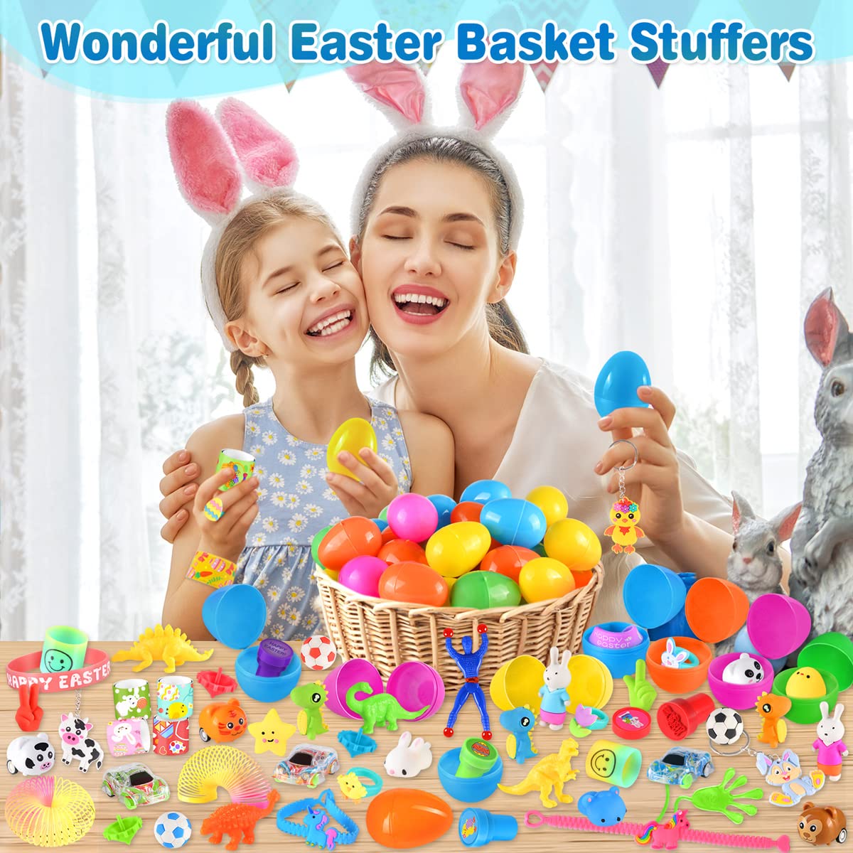 Jyusmile safe, non-toxic toys inside Easter eggs for kids