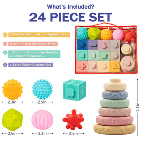 Jyusmile textured sensory balls stimulate exploration and tactile learning for babies.