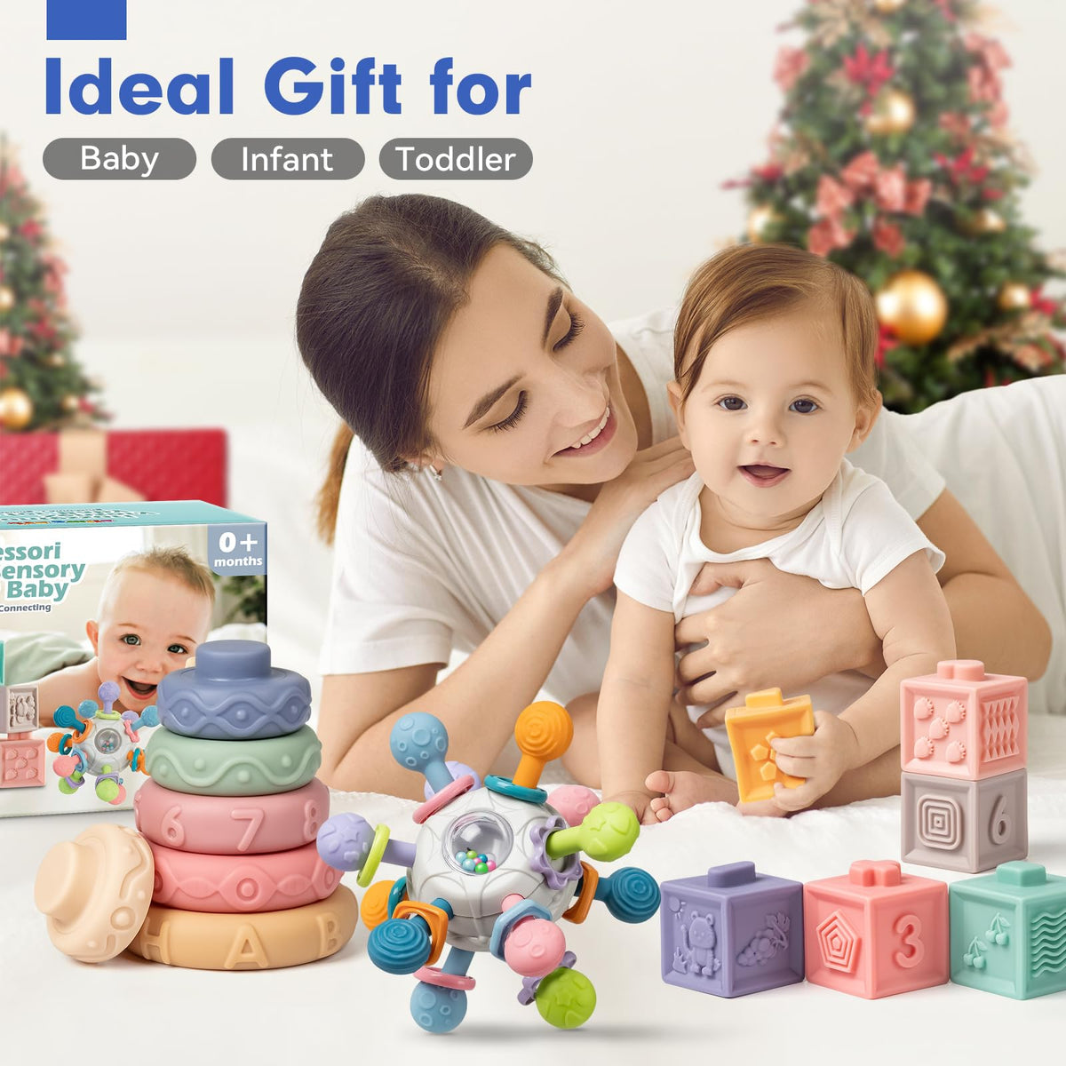 Jyusmile soft baby toys bundle is travel friendly for car rides and on-the-go moments.