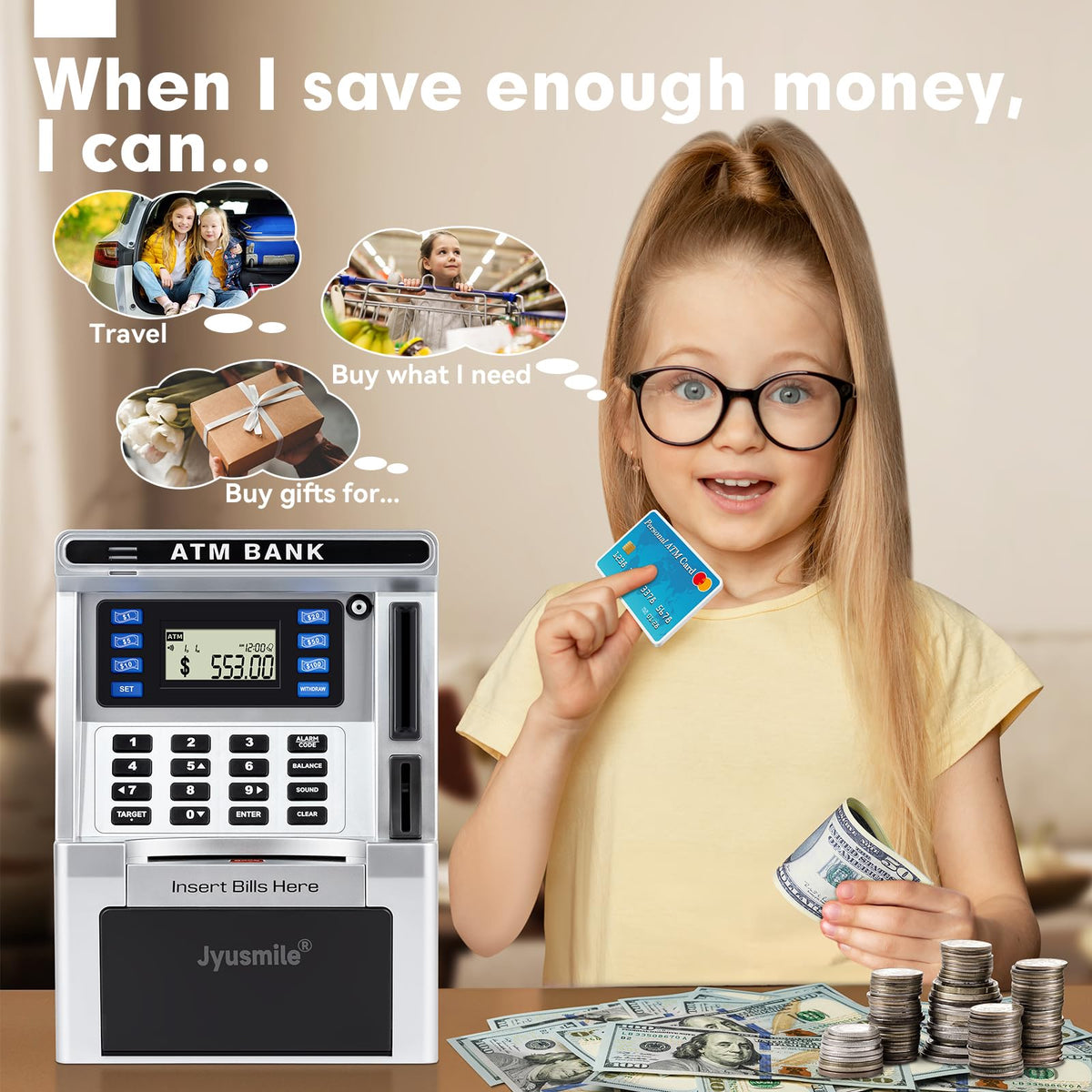 Jyusmile target setting dashboard helps kids plan milestones and visualize progress.