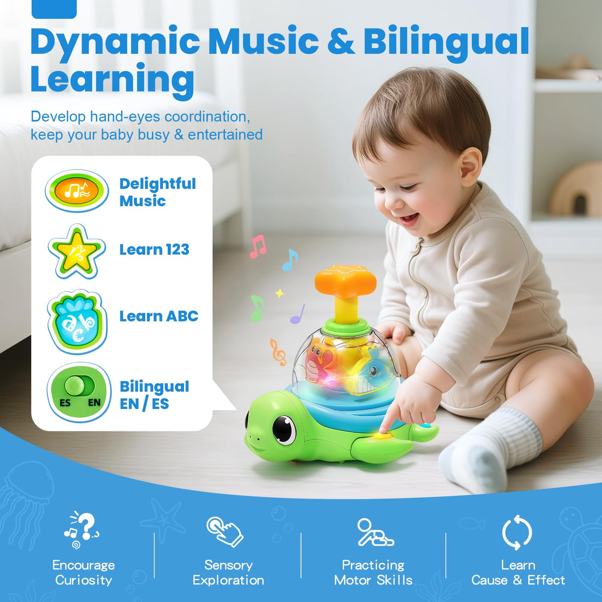 Jyusmile turtle ocean friends provide lively visual play