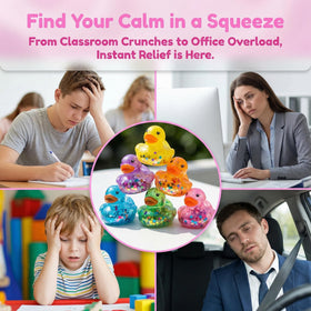 JYXT compact portable duck squishy fits pockets for on-the-go relief.