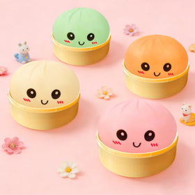 JYXT Dumpling Squishies in vibrant color variants for sensory squeeze.