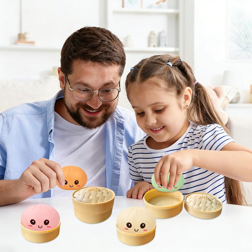 JYXT Dumpling Squishies pocket-size packaging, ideal as a stocking stuffer.