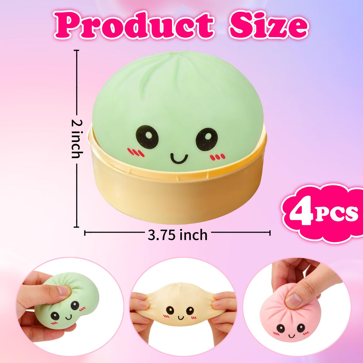 JYXT Dumpling Squishies with soft dough texture for an ASMR-like feel.