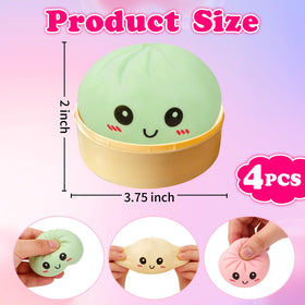 JYXT Dumpling Squishies with soft dough texture for an ASMR-like feel.