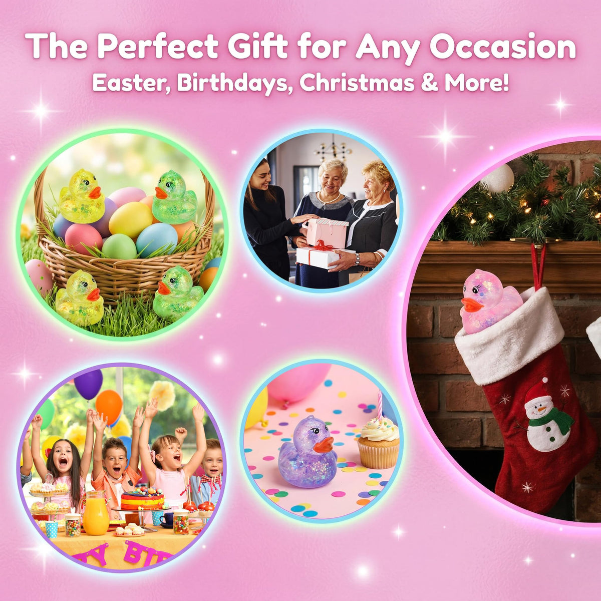JYXT durable silicone duck squishy withstands endless squishing and fidgeting.