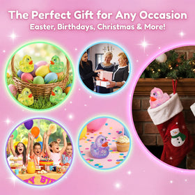 JYXT durable silicone duck squishy withstands endless squishing and fidgeting.