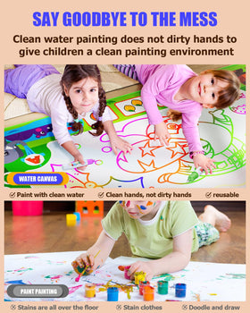 JZSIJ kids painting on mat offers spill-free at home fun.