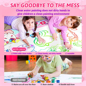 JZSIJ Water Doodle Mat backpack storage for easy travel.