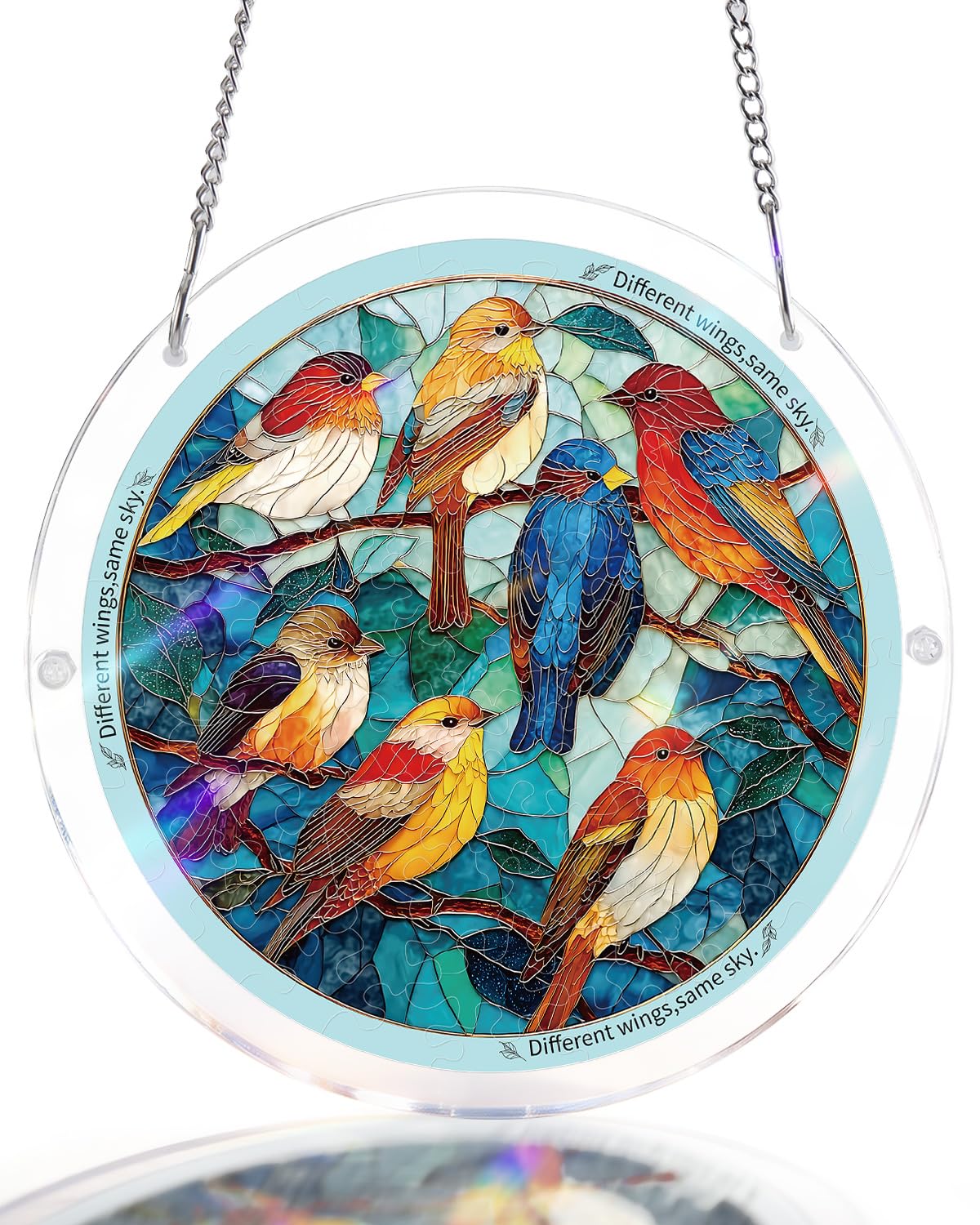 KAAYEE acrylic puzzle suncatcher with birds makes a thoughtful gift for art lovers.
