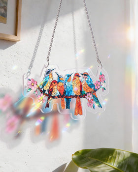 KAAYEE Acrylic Puzzles Suncatcher metal frame and chain for easy hanging