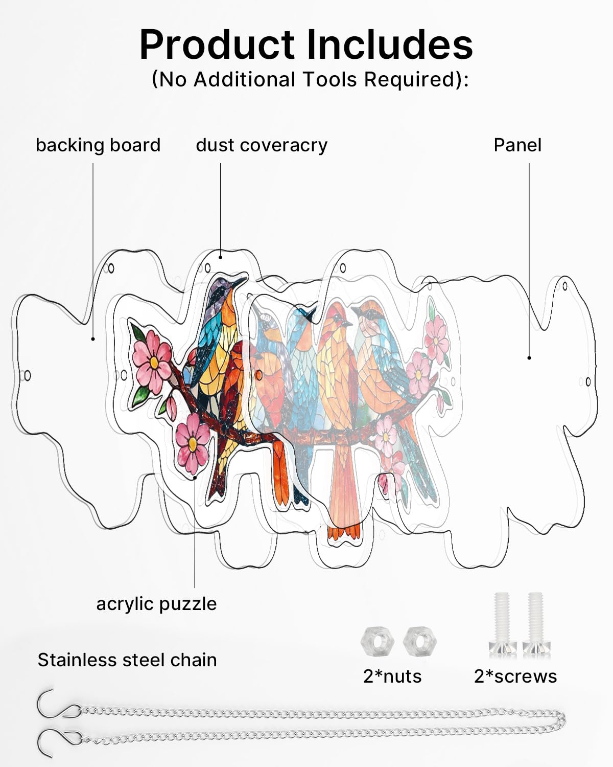 KAAYEE Acrylic Puzzles Suncatcher ideal gift for birthdays and holidays