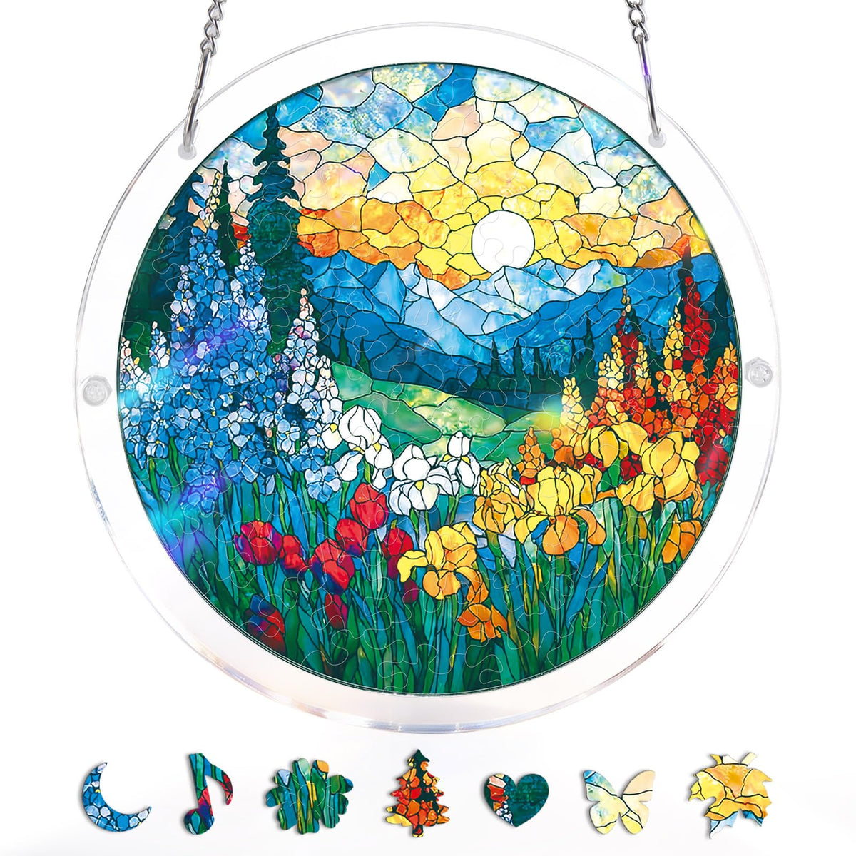 KAAYEE Dawn Flower acrylic puzzles sun catcher brightens sunlit windows with vibrant colors