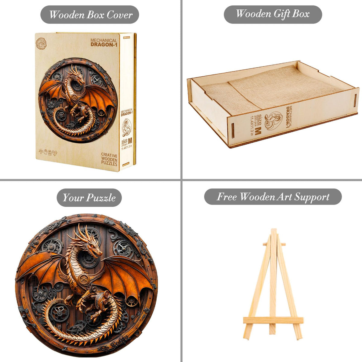 KAAYEE Dragon Puzzle assembled display serves as decorative art